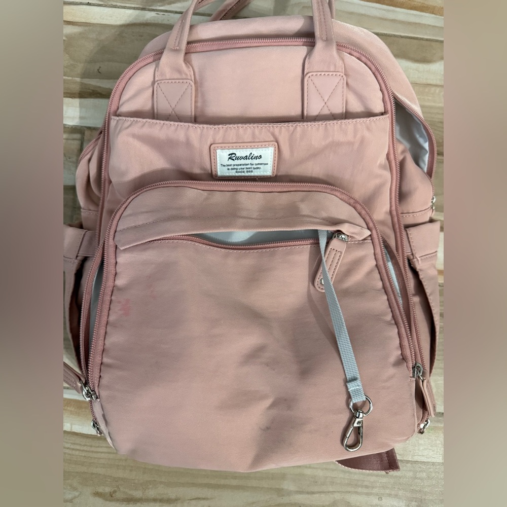 Rwoodlino Blush Pink Baby Diaper Backpack
